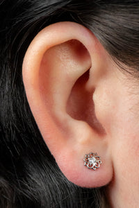 Titanium Internally Threaded Labrets 1.2mm - Titanium Jewelled Lotus Mandala