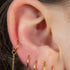 Titanium Hinged Clicker Ring with Titanium Jewelled Marquise Drop Charm