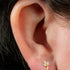 Titanium Internally Threaded Labrets 1.2mm - Titanium Marquise Iris Leaf