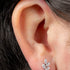 Titanium Internally Threaded Labrets 1.2mm - Titanium Claw Set Marquise Jewelled Leaf
