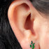 Titanium Internally Threaded Labrets 1.2mm - Titanium Claw Set Marquise Jewelled Leaf