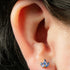 Titanium Internally Threaded Labrets 1.2mm - Titanium Claw Set Marquise Jewelled Leaves Trio