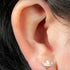 Titanium Internally Threaded Labrets 1.2mm - Titanium Marquise Triple Jewelled Fan with Solitaire