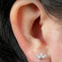 Titanium Internally Threaded Labrets 1.2mm - Titanium Marquise Triple Jewelled Fan with Solitaire