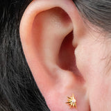 Titanium Internally Threaded Labrets 1.2mm - Titanium Claw Set Opal Radiant Sunset