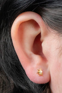 Titanium Internally Threaded Labrets 1.2mm - Titanium Claw Set Opal Radiant Sunset
