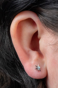 Titanium Internally Threaded Labrets 1.2mm - Titanium Claw Set Opal Radiant Sunset