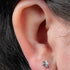 Titanium Internally Threaded Labrets 1.2mm - Titanium Claw Set Opal Radiant Sunset