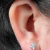 Titanium Internally Threaded Labrets 1.2mm - Titanium Claw Set Opal and Jewel Water Lily
