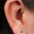 Titanium Internally Threaded Labrets 1.2mm - Bezel Set Jewelled Pear