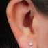 Titanium Internally Threaded Labrets 1.2mm - Bezel Set Jewelled Pear