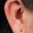 Titanium Internally Threaded Labrets 1.2mm - Bezel Set Jewelled Pear