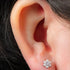 Titanium Internally Threaded Labrets 1.2mm - Titanium Claw Set Pearl Primrose Flower