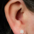 Titanium Internally Threaded Labrets 1.2mm - Claw Set Jewelled Primrose Flower