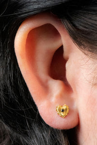 Titanium Internally Threaded Labrets 1.2mm - Titanium Claw Set Radiant Jewelled Heart