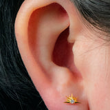 Titanium Claw Set Jewelled Radiant Sunset Top for Internal Thread shafts in 1.2mm