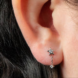 Titanium Internally Threaded Labrets 1.2mm - Jewelled Reul Chain Drop