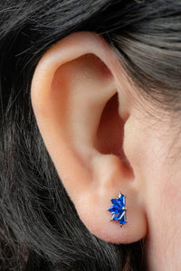 Titanium Internally Threaded Labrets 1.2mm - Titanium Claw Set Jewelled Sensu Kite Fan