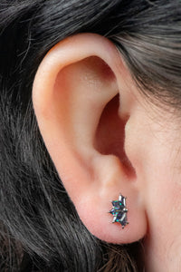 Titanium Internally Threaded Labrets 1.2mm - Titanium Claw Set Jewelled Sensu Kite Fan