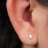 Titanium Internally Threaded Labrets 1.2mm - Single Jewelled Marquise