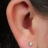 Titanium Claw Set Jewelled Snowflake Top for Internal Thread shafts in 1.2mm