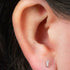 Titanium Internally Threaded Labrets 1.2mm - Titanium Jewelled Tapered Baguette