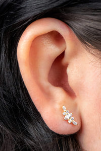 Titanium Internally Threaded Labrets 1.2mm - Titanium Claw Set Jewelled Tiara