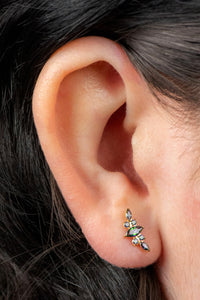 Titanium Internally Threaded Labrets 1.2mm - Titanium Claw Set Jewelled Tiara