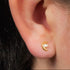 Gold Titanium Internally Threaded Labrets 1.2mm - Jewelled Trekking Crescent Moon