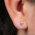 Titanium Internally Threaded Labrets 1.2mm - Jewelled Trekking Crescent Moon