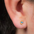 Titanium Internally Threaded Labrets 1.2mm - Jewelled Trekking Crescent Moon