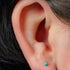 Titanium Internally Threaded Labrets 1.2mm - Titanium Bezel Set Turquoise Stone Top