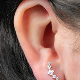 Titanium Internally Threaded Labrets 1.2mm - Jewelled Twilight Curve