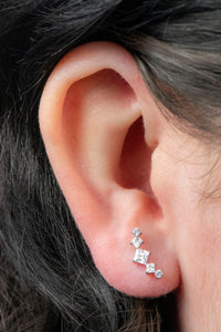 Titanium Internally Threaded Labrets 1.2mm - Jewelled Twilight Curve
