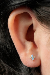 Titanium Internally Threaded Labrets 1.2mm - Titanium Claw Set Jewelled Vega Star