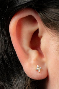 Titanium Internally Threaded Labrets 1.2mm - Titanium Claw Set Jewelled Vega Star