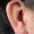 Titanium Internally Threaded Labrets 1.2mm - Titanium Claw Set Jewelled Water Lily