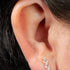 Titanium Internally Threaded Labrets 1.2mm - Jewelled Wave Baguette