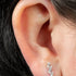 Titanium Internally Threaded Labrets 1.2mm - Jewelled Wave Baguette