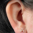 Titanium Internally Threaded Labrets 1.2mm - Titanium Jewelled Windmill
