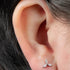 Titanium Internally Threaded Labrets 1.2mm - Titanium Jewelled Windmill