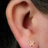 Titanium Internal Claw Set Jewelled X Top