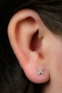 Titanium Internal Claw Set Jewelled X Top