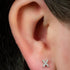 Titanium Internal Claw Set Jewelled X Top