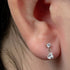 Titanium Internally Threaded Labrets 1.2mm - Jewelled Solitaire with Heart Charm