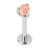 Titanium Internally Threaded Labrets 1.2mm - Claw Set Synth Opal Ball