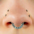 Titanium Claw Set Moonlight Jewelled Hinged Clicker Ring