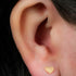 Titanium 1.2mm Internally Threaded Labrets - Hammered Heart