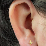 Titanium Internally Threaded Labrets 1.2mm - Titanium Astrid Star