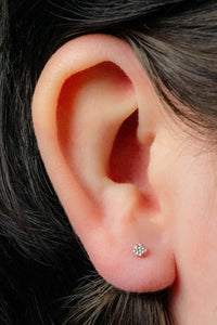Titanium Internally Threaded Labrets 1.2mm - Titanium Hammered Disk
